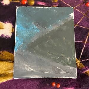 Abstract Gray and Blue Canvas Art